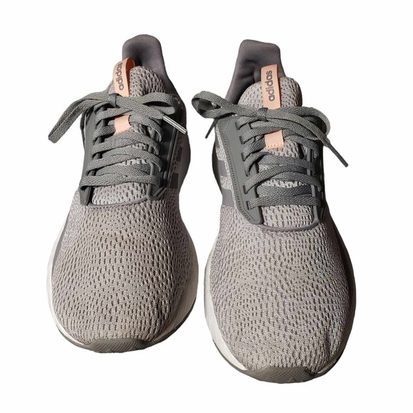 Adidas Questar Drive Cloudfoam Women 8.5 Cloth Gray White & Pink Sneakers - Picture 2 of 9